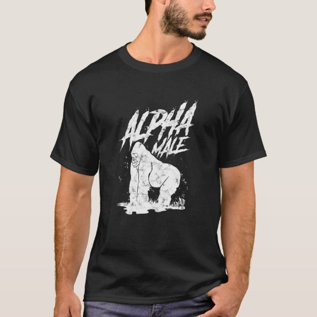 Camiseta Alfa Para La Masculinidad Positiva De Los Simios D (Anverso)