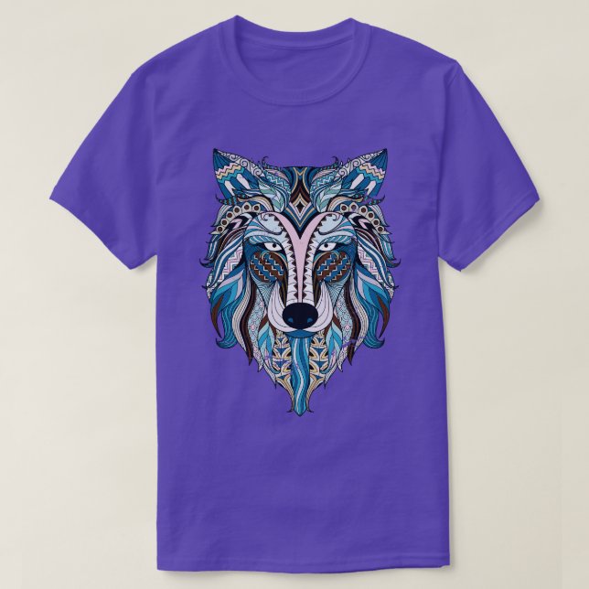 Camiseta Alfa Wolf Ethnic Wolf (Diseño del anverso)