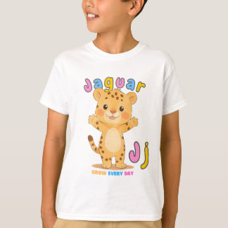 Camiseta alfabética “J es de Jaguar” – Crece cada