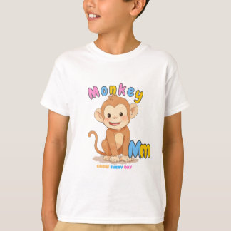 Camiseta alfabética “M is for Monkey” – Crece todo