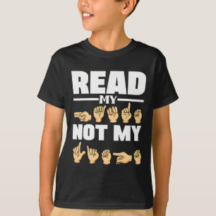 Camiseta Alfabetización de la Caza en Lenguaje Americano de