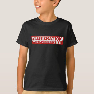 Camiseta Alfabetización escritura creativa divertida