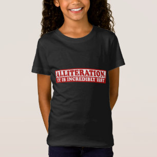 Camiseta Alfabetización escritura creativa divertida