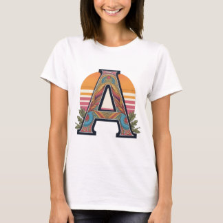 Camiseta Alfabetización floral "A"