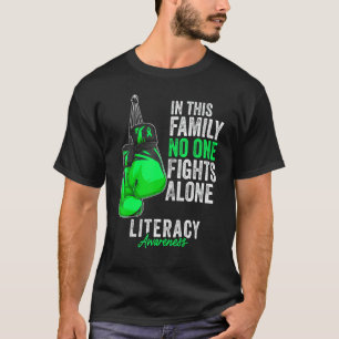 Camiseta Alfabetización Mes de Conciencia Guantes Cinta Ver