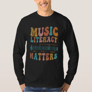 Camiseta Alfabetización Musical Importa Me Gusta Comer Cach