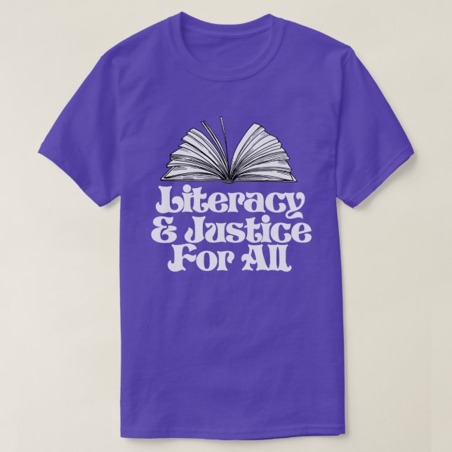Camiseta Alfabetización y justicia para todos (Diseño del anverso)