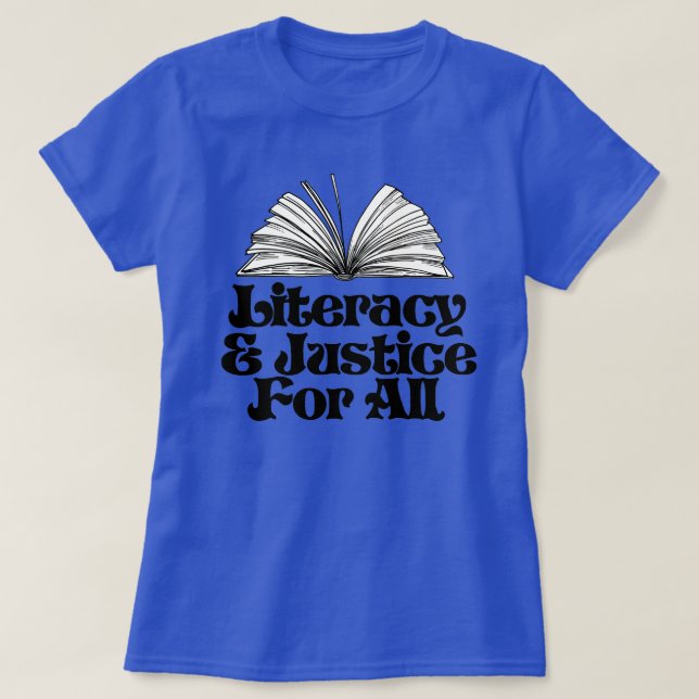 Camiseta Alfabetización y justicia para todos (Diseño del anverso)