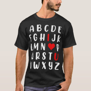 Camiseta Alfabeto ABC Te Amo Profesora de Inglés Valentines