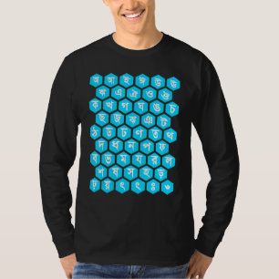 Camiseta Alfabeto Bangla Arcoíris Letras Aprendiendo Bengal