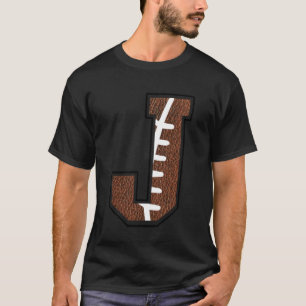 Camiseta Alfabeto de fútbol monograma letra inicial J