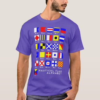 Camiseta Alfabeto de indicador de señal náutica