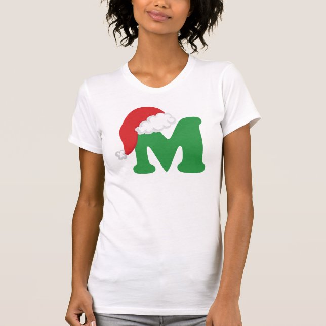 Camiseta Alfabeto de la letra M del navidad (Anverso)