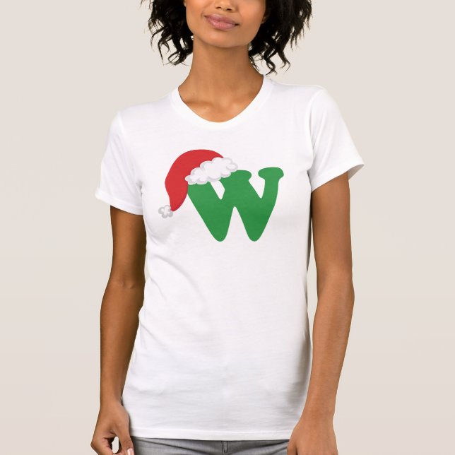 Camiseta Alfabeto de la letra W del navidad (Anverso)