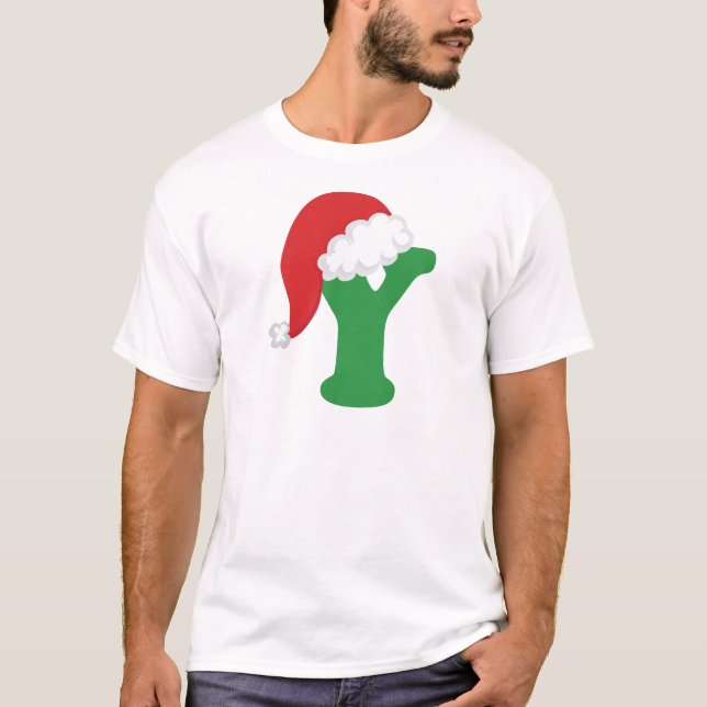 Camiseta Alfabeto de la letra Y del navidad (Anverso)
