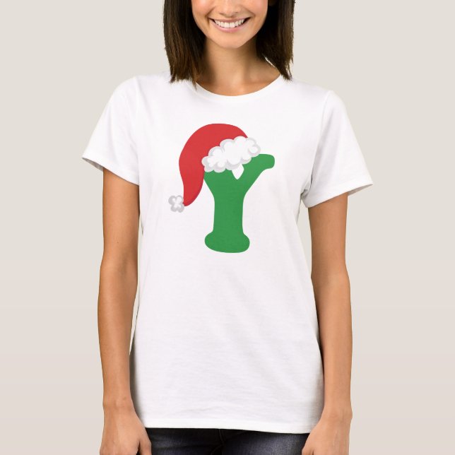 Camiseta Alfabeto de la letra Y del navidad (Anverso)