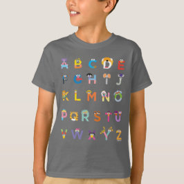 Camiseta Alfabeto de Plaza Sésamo personalizable