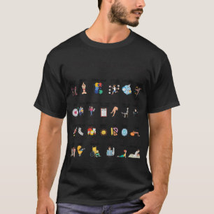 Camiseta Alfabeto de Terapia Física Divertida Vida de TF
