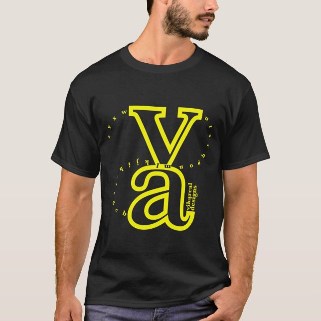 Camiseta Alfabeto de Vikareal (maíz) (Anverso)