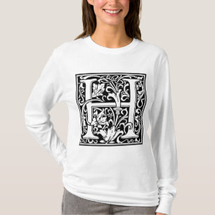 Camiseta Alfabeto de William Morris “H”