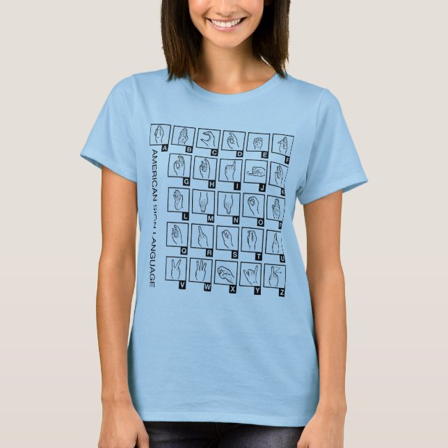 Camiseta Alfabeto del ASL (Anverso)