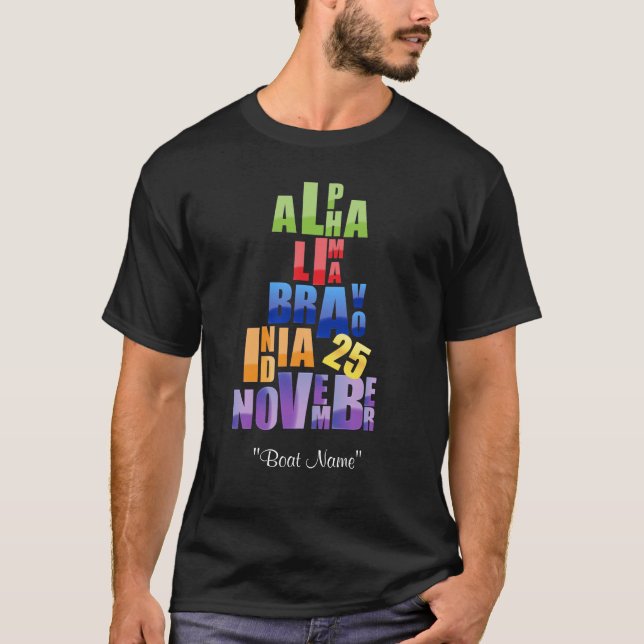 Camiseta Alfabeto fonético de Albin 25 (Anverso)