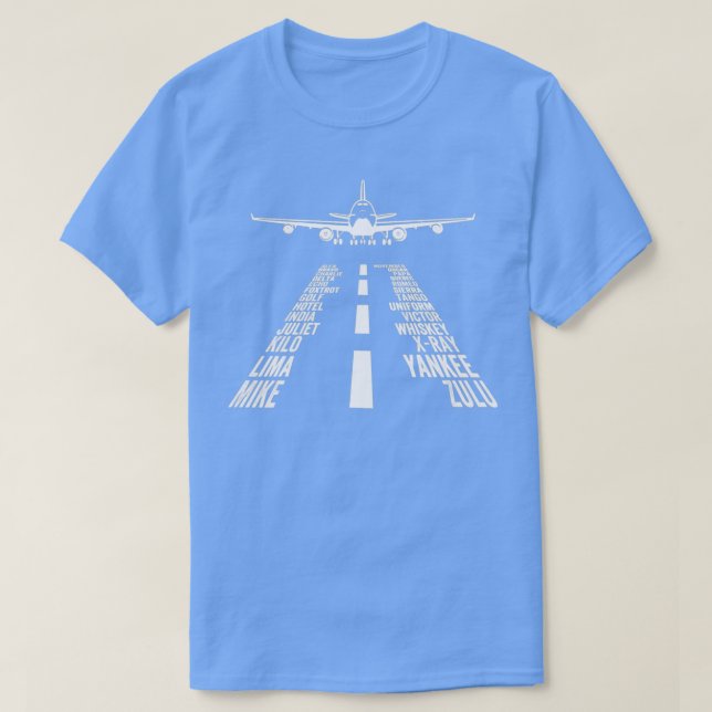 Camiseta Alfabeto fonético divertido 1 (Diseño del anverso)