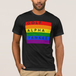 Camiseta Alfabeto fonético GAY Golf Alpha Yankee