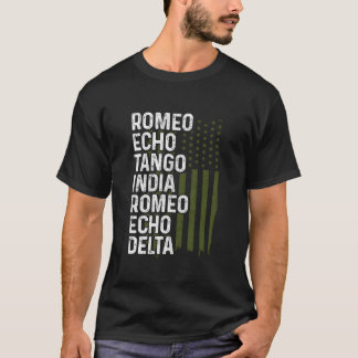 Camiseta Alfabeto Fonético Piloto de Avión Aviación Patriot