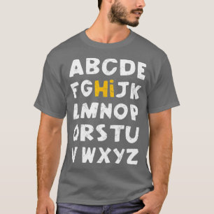 Camiseta Alfabeto HI De Vuelta A La Escuela De Preescolar K