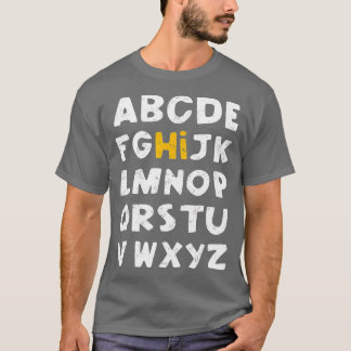 Camiseta Alfabeto HI De Vuelta A La Escuela De Preescolar K