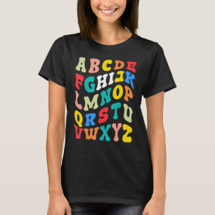 Camiseta Alfabeto Hola De Vuelta A La Escuela ABC Pre K Jar