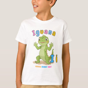 Camiseta alfabeto “I es para Iguana” – Crece cada