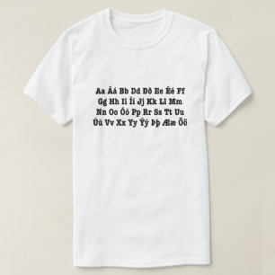 Camiseta Alfabeto islandés [Íslenska Stafrófič]