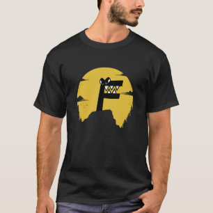 Camiseta Alfabeto Lore f Letter Boys Retro Montaña Atardece