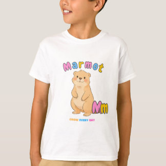 Camiseta alfabeto “M es para Marmota” – Crece cada