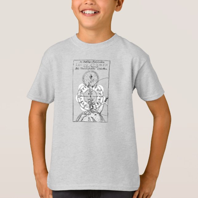 Camiseta Alfabeto mágico de Jacob Boehme (Anverso)