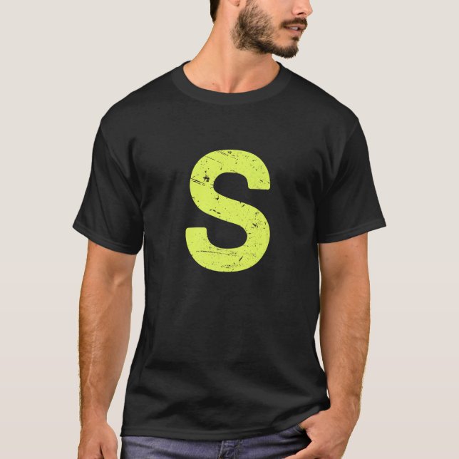 Camiseta Alfabeto mayúscula de la letra S (Anverso)