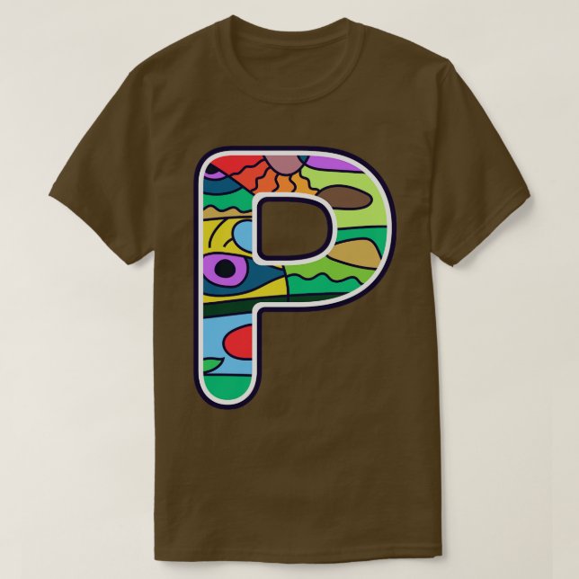 Camiseta Alfabeto P 3 (Diseño del anverso)