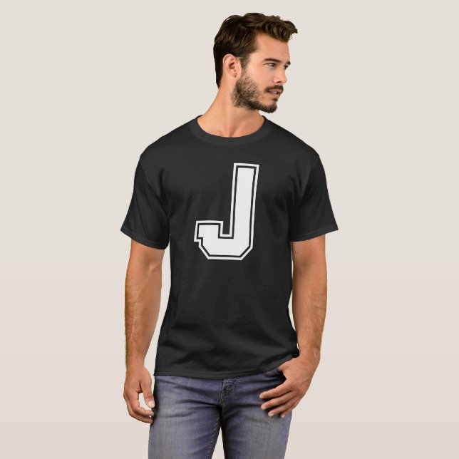 Camiseta Alfabeto personalizado al estilo de la universidad (Anverso completo)