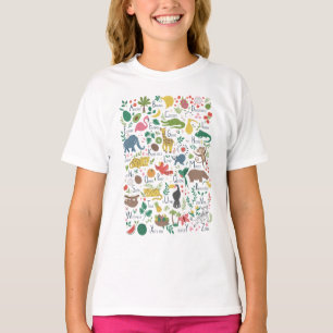 Camiseta Alfabeto tropical para niños