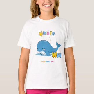 Camiseta alfabeto “W es para ballena” – Crece cada