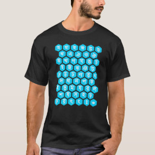 Camiseta Alfabetos bengalíes arcoiris enseñan bengalí