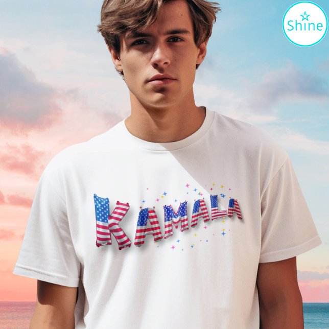 Camiseta Alfabetos de globos de bandera norteamericana de K (Subido por el creador)