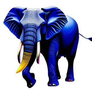 Camiseta Alfombra de elefante vibrante con caja de regalo d