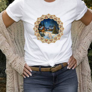 Camiseta Alfombra de Navidad de Pueblo Antiguo