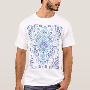 Camiseta Alfombra paisley india, patrón de mandala étnica.