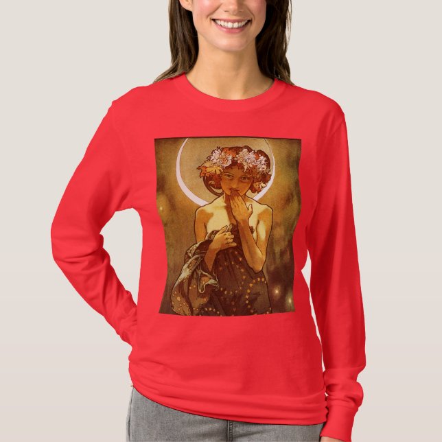Camiseta Alfons Mucha: Luna (Anverso)