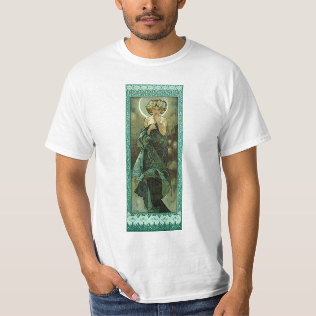 Camiseta Alfonso Mucha Clair De Lune T-shirt (Anverso)