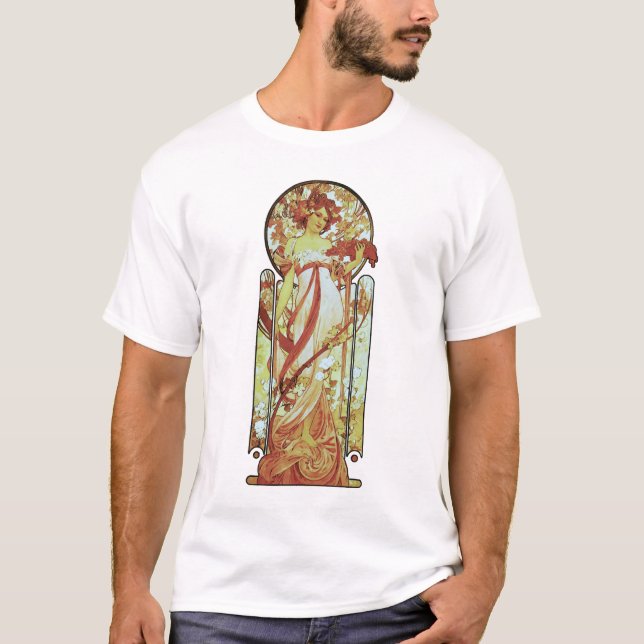 Camiseta Alfonso Mucha - estrella blanca (Anverso)